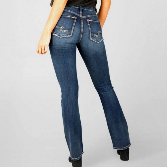 Silver Jeans Avery Slim Boot Bootcut High Waisted Rise Western Flare Size 26 - Picture 11 of 11